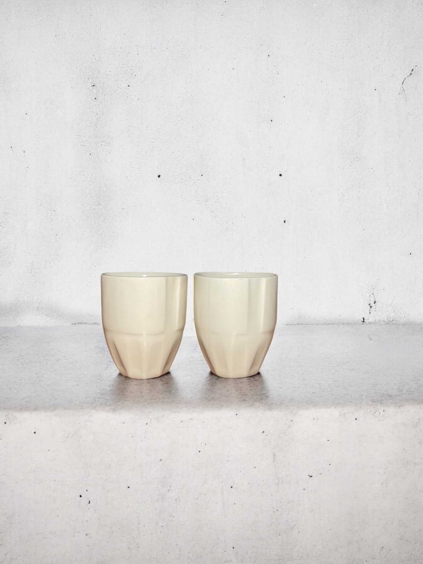 2 Tasses à Allongé / Cortado / Duo blanc