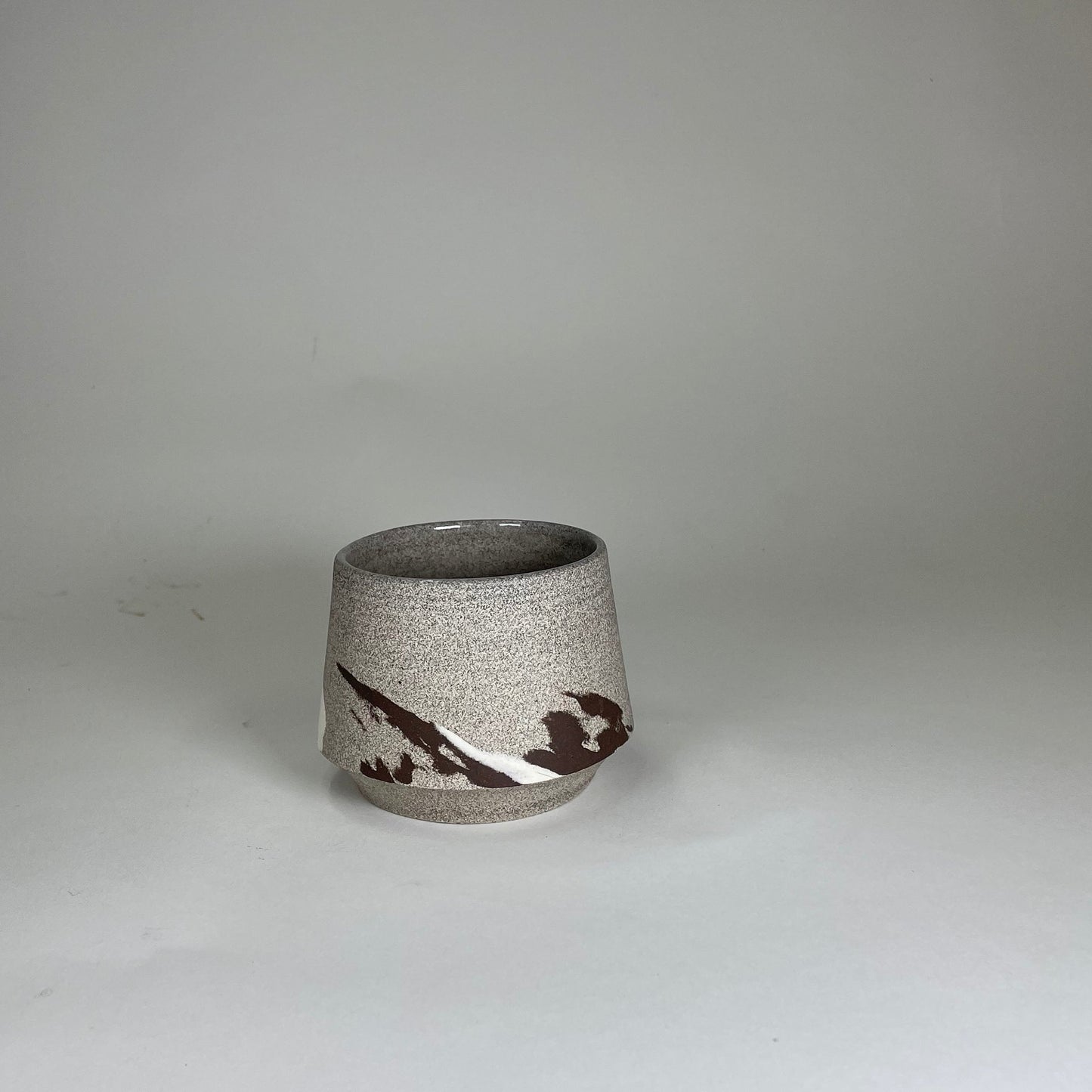  2 ceramic wine glasses