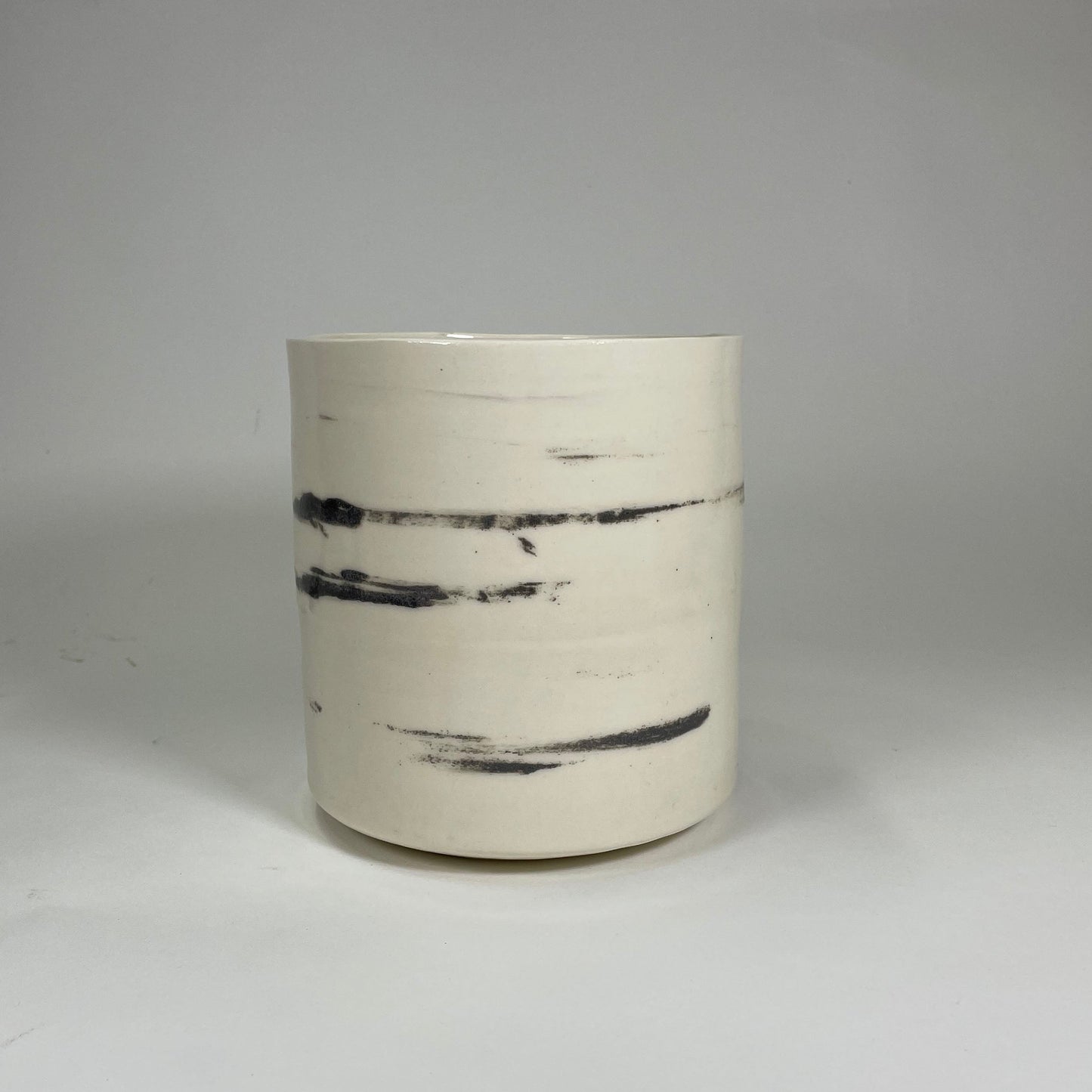  2 ceramic wine glasses